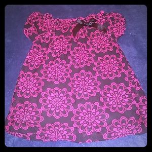 Girls pink and black blouse